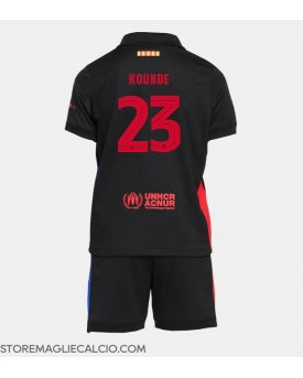 Barcelona Jules Kounde #23 Maglia Gara Trasferta Repliche 2024-25 Bambino